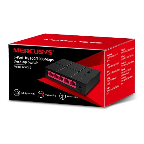 105GGGGG سوئیچ 5 پورت مرکوسیس مدل MS105G - Image 1